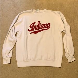 Indiana University White Champion Crewneck